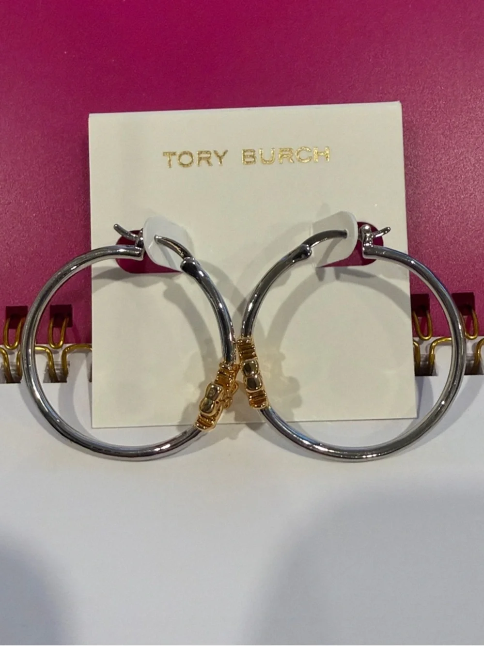 Tory Burch polished silver